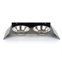 Hanah Home Pet018 Comedero para mascotas de metal negro 50 cm